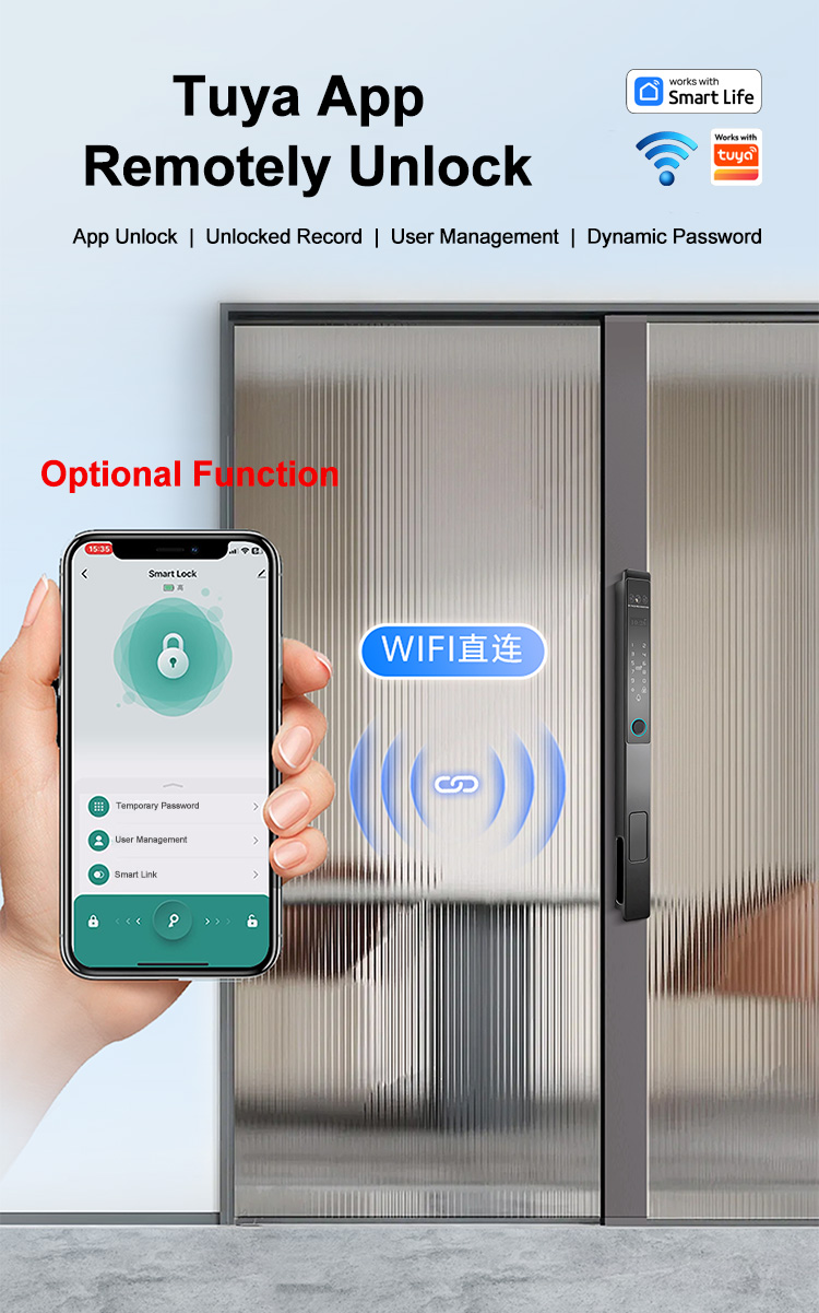 WAFU WF-021 vollautomatisches 3D-Gesichts- und Handvenen-Aluminiumtürschloss | Produktdetails und Konfiguration 11