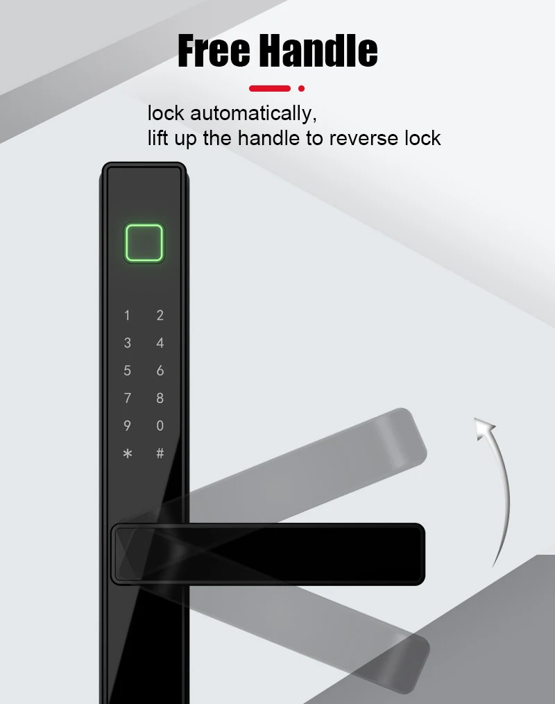 WAFU WF-023 Schmales Aluminium-Fingerabdruckschloss | Produktdetailbild 11