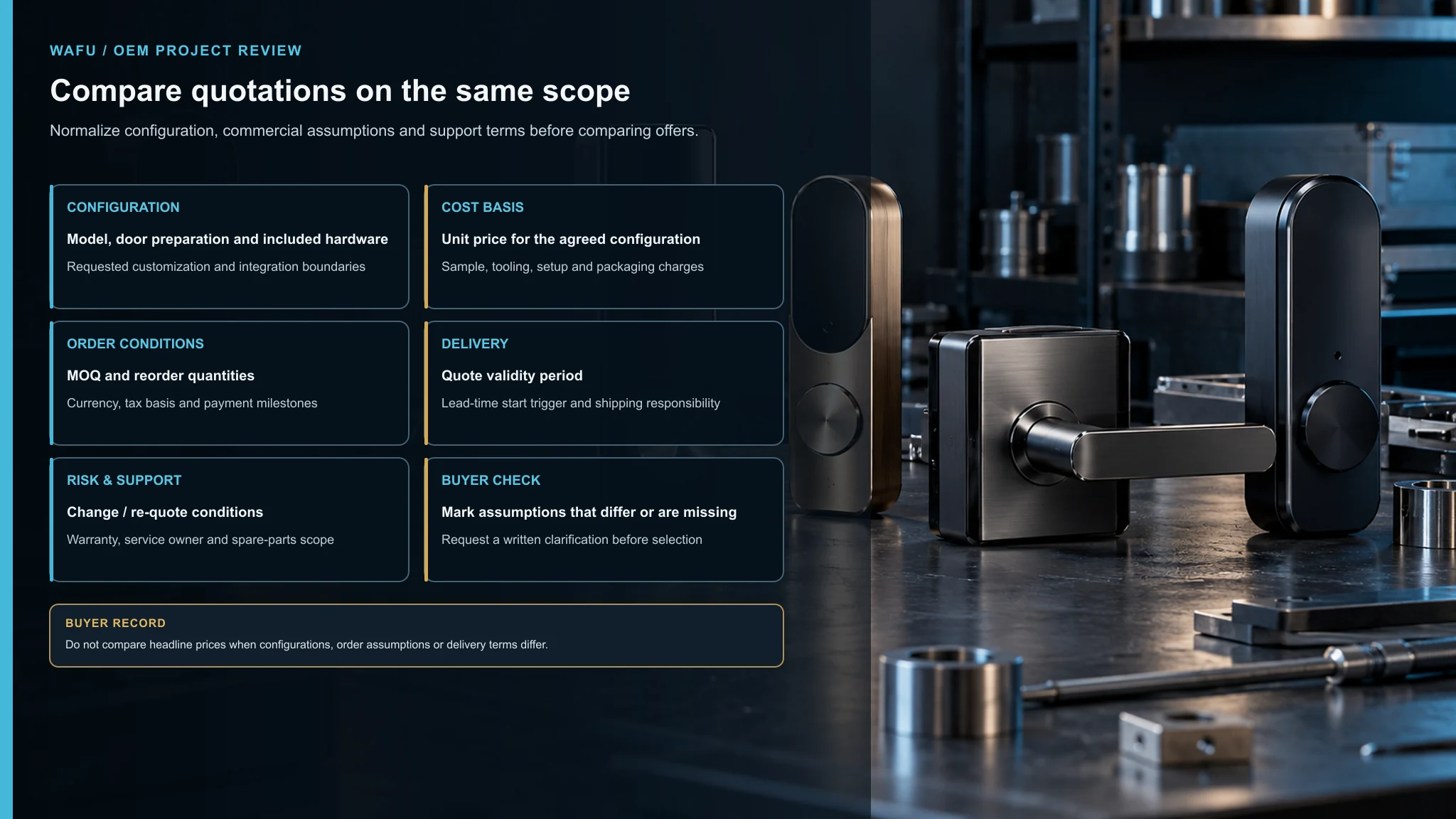Smart-Lock-OEM-Angebote nach Umfang und Annahmen vergleichen